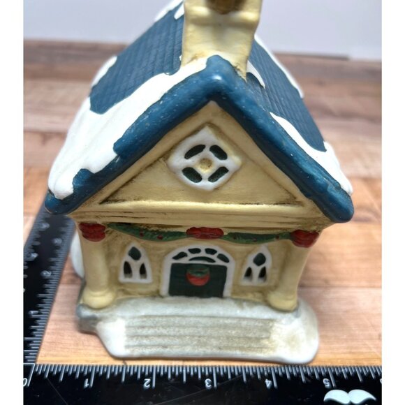 Christmas Porcelain Lighted Village Church House Decor With Box - Picture 6 of 8
